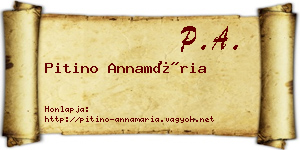 Pitino Annamária névjegykártya